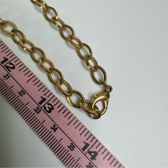 Scarab and Falcon Necklace Gold Tone Egyptian Revival - Picture 7 of 9